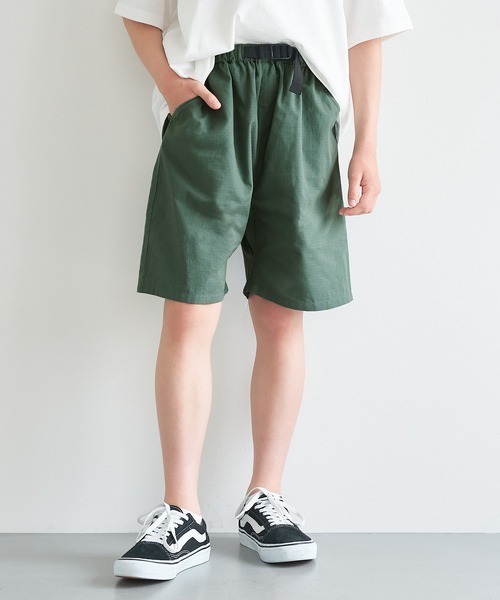 キッズ リップストップダミーベルト付きショートパンツ（その他パンツ