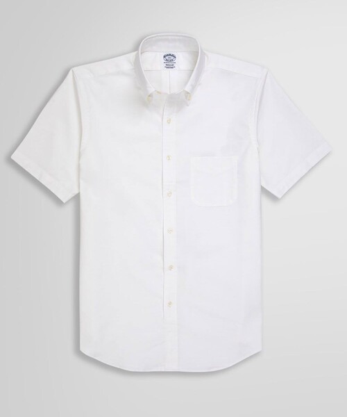 BROOKS BROTHERS(ブルックスブラザーズ)の「スーピマコットン オックスフォード ショートスリーブ ドレスシャツ Regular Fit(ビジネスシャツ・メンズ・ブルー/ホワイト/ホワイト×ブルー・14.5/16/15.5/15 /17.5/17/16.5)」の11枚目の写真