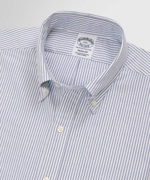 BROOKS BROTHERS(ブルックスブラザーズ)の「スーピマコットン オックスフォード ショートスリーブ ドレスシャツ Regular Fit(ビジネスシャツ・メンズ・ブルー/ホワイト/ホワイト×ブルー・14.5/16/15.5/15 /17.5/17/16.5)」の9枚目の写真