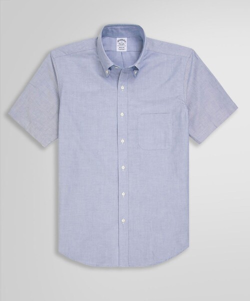 BROOKS BROTHERS(ブルックスブラザーズ)の「スーピマコットン オックスフォード ショートスリーブ ドレスシャツ Regular Fit(ビジネスシャツ・メンズ・ブルー/ホワイト/ホワイト×ブルー・14.5/16/15.5/15 /17.5/17/16.5)」の5枚目の写真