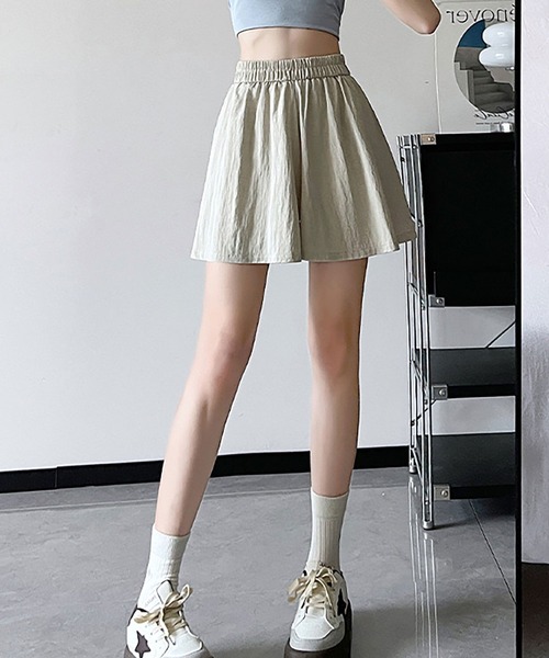 Asterellivi(アステレリビ)の「さらっと履けるリネン風ショートパンツ(その他パンツ・レディース・ベージュ/ブラック/カーキ・M/L)」の18枚目の写真