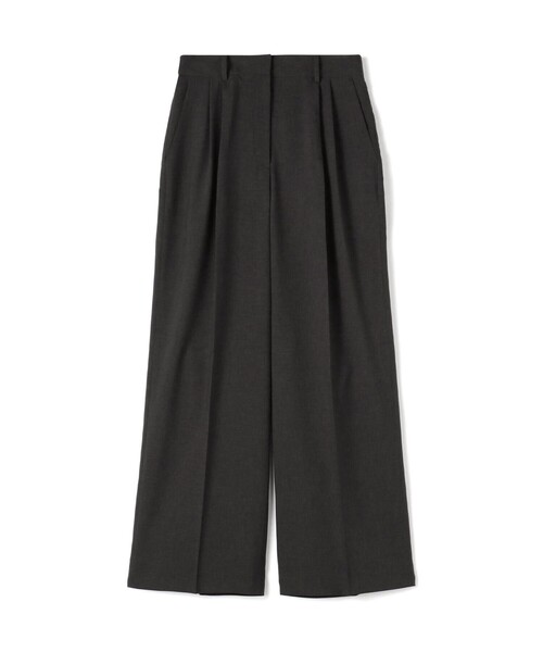 TOMORROWLAND collection(トゥモローランドコレクション)の「エクストラファインポリエステルトロピカル タックワイドパンツ(その他パンツ・レディース・チャコールグレー/ブラウン・32/34/36)」の2枚目の写真