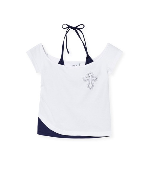 Midnight Move(ミッドナイトムーブ)の「Midnight Move/AG CROSS T(Tシャツ/カットソー・レディース・ダークグレー/ホワイト・FREE)」の14枚目の写真