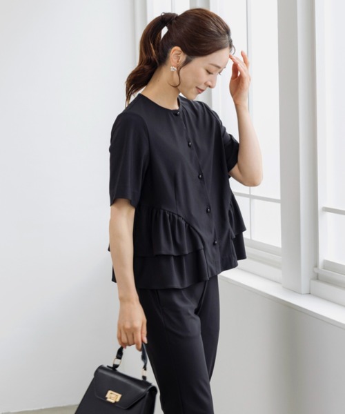 tシャツ 「SONO/ソーノ」「Summer Stretch」フロートギャザーフリルカーディガン レディース SONO/ソーノ】【Summer Stretch】ﾌﾛｰﾄｷﾞｬｻﾞｰﾌﾘﾙｶｰﾃﾞｨｶﾞﾝ（T