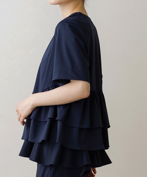 tシャツ 「SONO/ソーノ」「Summer Stretch」フロートギャザーフリルカーディガン レディース SONO/ソーノ】【Summer Stretch】ﾌﾛｰﾄｷﾞｬｻﾞｰﾌﾘﾙｶｰﾃﾞｨｶﾞﾝ（T