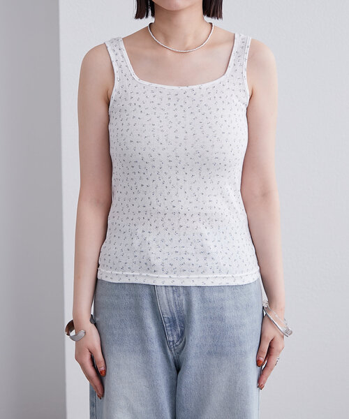 mystic（ミスティック）の「スクエアタンク（タンクトップ・レディース・アイボリー/ブラック/グレー/ホワイト・FREE）」の7枚目の写真