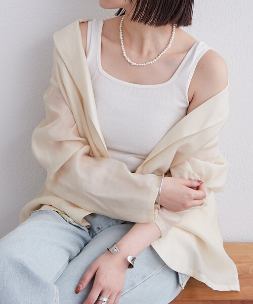 mystic（ミスティック）の「スクエアタンク（タンクトップ・レディース・アイボリー/ブラック/グレー/ホワイト・FREE）」の11枚目の写真