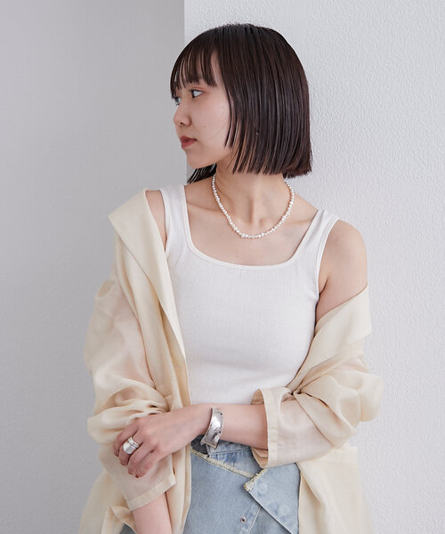 【新品　未使用】サードマガジン&MISSONI ベージュ タンクトップ セール】スクエアタンク（タンクトップ）｜mystic（ミスティック