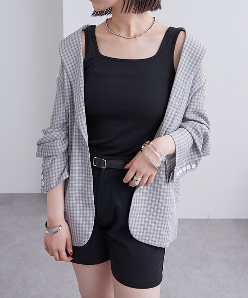 mystic（ミスティック）の「スクエアタンク（タンクトップ・レディース・アイボリー/ブラック/グレー/ホワイト・FREE）」の21枚目の写真