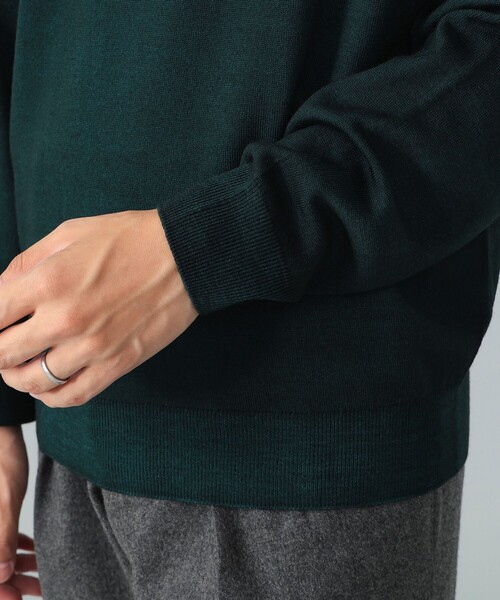 BRILLA per il gusto(ブリッラペルイルグースト)の「FILIPPO DE LAURENTIIS / 12ゲージ ウール ガーメントダイ モックネックニット(ニット/セーター・メンズ・ダークグリーン/ネイビー/ダークブラウン・50/48/46/44/52)」の16枚目の写真