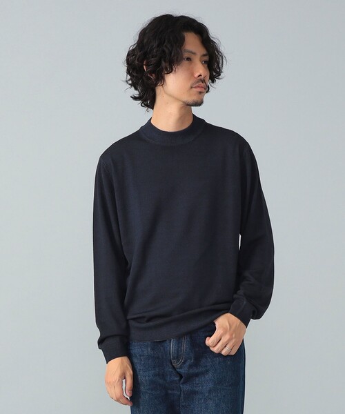 BRILLA per il gusto(ブリッラペルイルグースト)の「FILIPPO DE LAURENTIIS / 12ゲージ ウール ガーメントダイ モックネックニット(ニット/セーター・メンズ・ダークグリーン/ネイビー/ダークブラウン・50/48/46/44/52)」の18枚目の写真