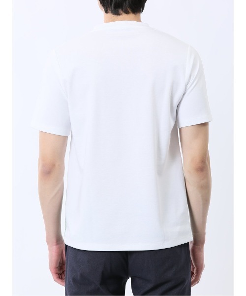 TAKA-Q(タカキュー)の「【吸水速乾 ストレッチ】タカキュー 異素材切替 クルーネック 半袖 Tシャツ(Tシャツ/カットソー・メンズ・ホワイト/ブルー・MEDIUM/LARGE/X-LARGE)」の9枚目の写真