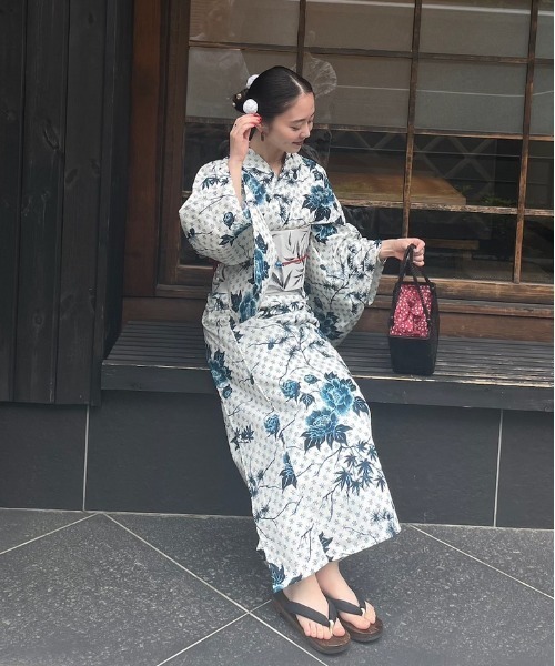 セール】KEITAMARUYAMA × Ameri IVORY FLOWER YUKATA（浴衣