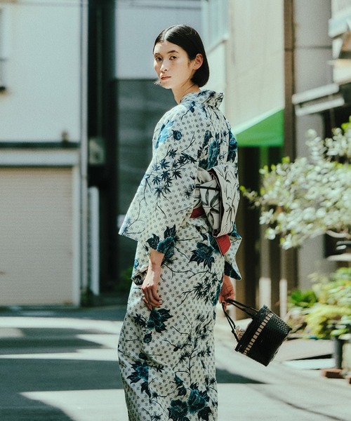 セール】KEITAMARUYAMA × Ameri IVORY FLOWER YUKATA（浴衣）｜KEITA