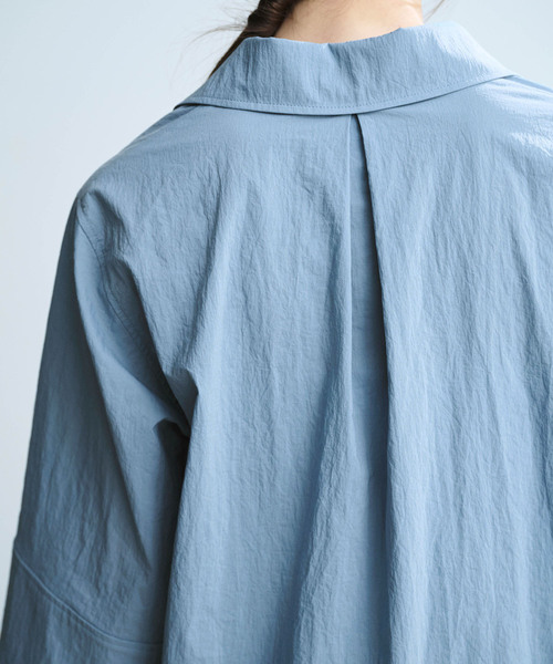 N.O.R.C(ノーク)の「ナイロンタスランスキッパーシャツ【AIRY MOTION】(シャツ/ブラウス・レディース・ネイビー/ブルー・フリー)」の12枚目の写真