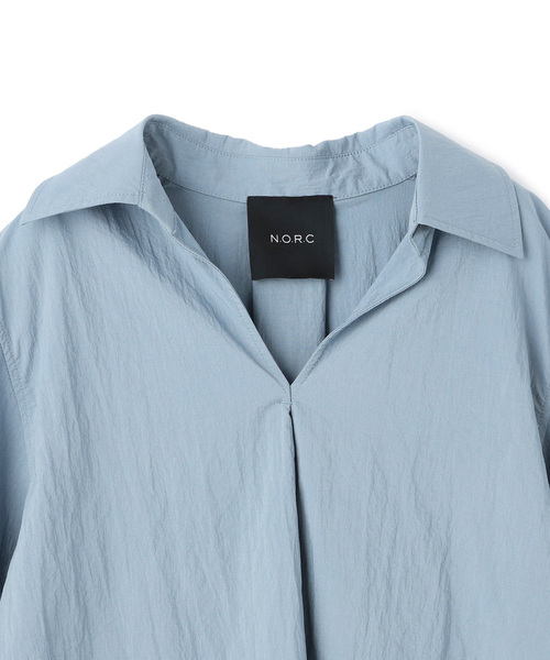 N.O.R.C(ノーク)の「ナイロンタスランスキッパーシャツ【AIRY MOTION】(シャツ/ブラウス・レディース・ネイビー/ブルー・フリー)」の19枚目の写真