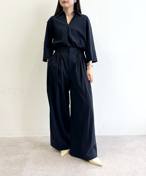 N.O.R.C(ノーク)の「ナイロンタスランスキッパーシャツ【AIRY MOTION】(シャツ/ブラウス・レディース・ネイビー/ブルー・フリー)」の14枚目の写真