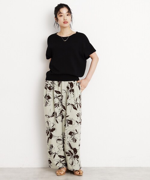 THE SHOP TK （ザ ショップ ティーケー ）の「さらさらフレアスリーブサマーニット【毛玉になりにくい/UV/洗濯機OK】（ニット/セーター・レディース・オフホワイト/ナチュラル/ブラック/ライトブルー/ダークブラウン/ワインレッド・12/13）」の15枚目の写真