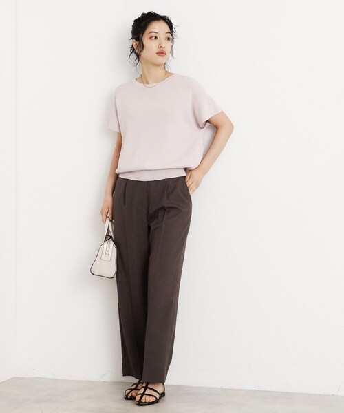 THE SHOP TK （ザ ショップ ティーケー ）の「さらさらフレアスリーブサマーニット【毛玉になりにくい/UV/洗濯機OK】（ニット/セーター・レディース・オフホワイト/ナチュラル/ブラック/ライトブルー/ダークブラウン/ワインレッド・12/13）」の20枚目の写真