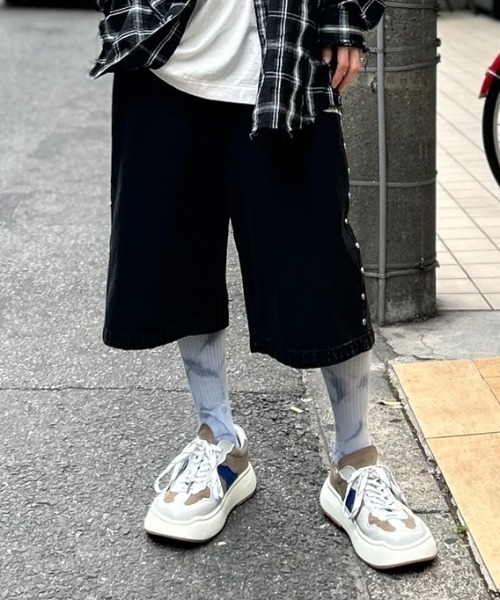 AFB/エーエフビー/STUDDED WIDE SHORTS（デニムパンツ）｜AFB