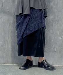 【日本製】リバーシブルラメ糸ロングスカート