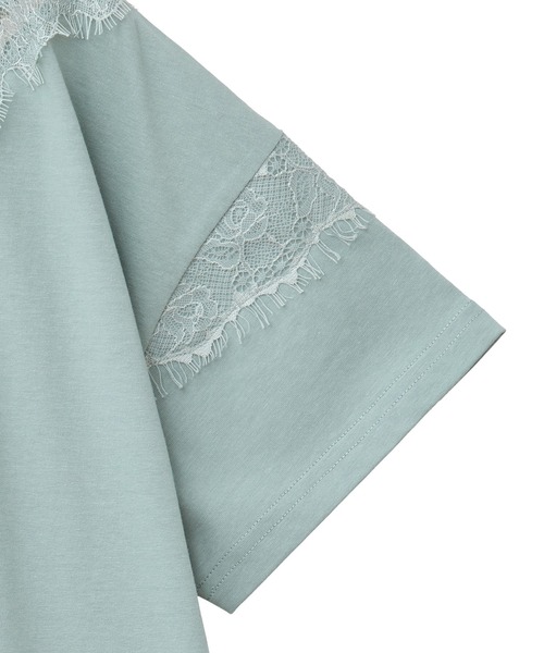 CRAFT STANDARD BOUTIQUE（クラフトスタンダードブティック）の「接触冷感/UVカット レースシアーTシャツ（Tシャツ/カットソー・レディース・ホワイト/ブラック/グリーン・FREE）」の18枚目の写真