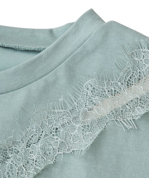 CRAFT STANDARD BOUTIQUE（クラフトスタンダードブティック）の「接触冷感/UVカット レースシアーTシャツ（Tシャツ/カットソー・レディース・ホワイト/ブラック/グリーン・FREE）」の19枚目の写真