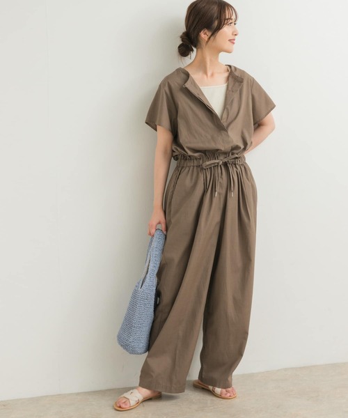 極美品✨定価１.１万❤️　ベージュ　麻　ドアーズ　リネンコンビネゾン 極美品✨定価1.1万❤️ ベージュ 麻 ドアーズ リネン