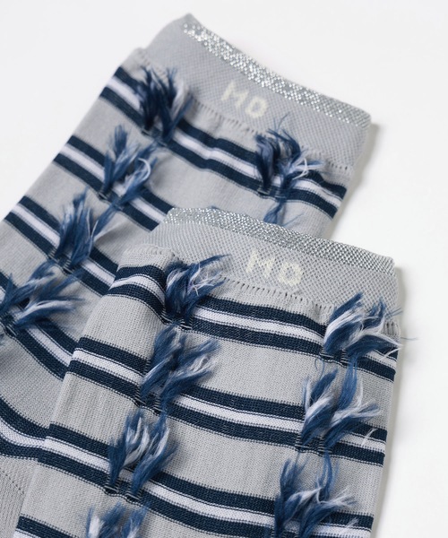 mintdesigns（ミントデザインズ）の「RIBBON JACQUARD SOCKS（ソックス/靴下・レディース・ミント/ネイビー/オレンジ/レッド・M）」の10枚目の写真