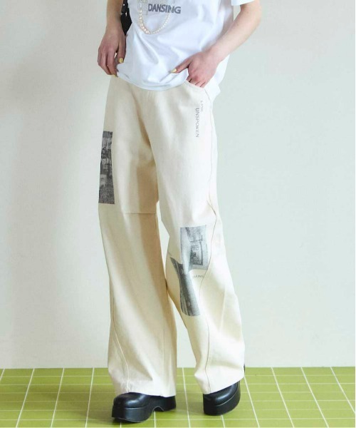 Low Waist Photo Print Denim Pants/ローウエストフォトプリント