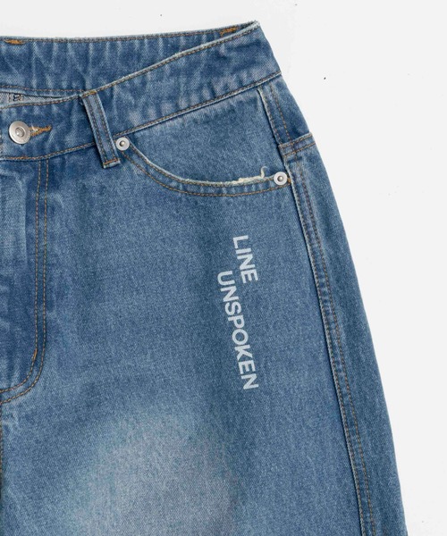 Low Waist Photo Print Denim Pants/ローウエストフォトプリント