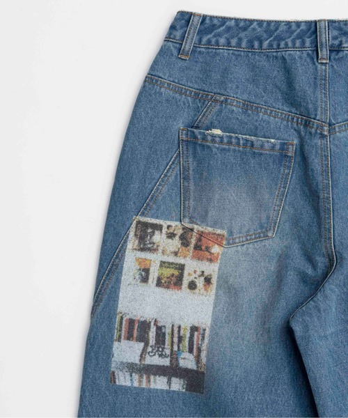 Low Waist Photo Print Denim Pants/ローウエストフォトプリント