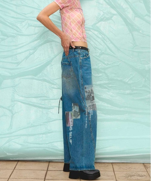MAISON SPECIAL（メゾンスペシャル）の「Low Waist Photo Print Denim