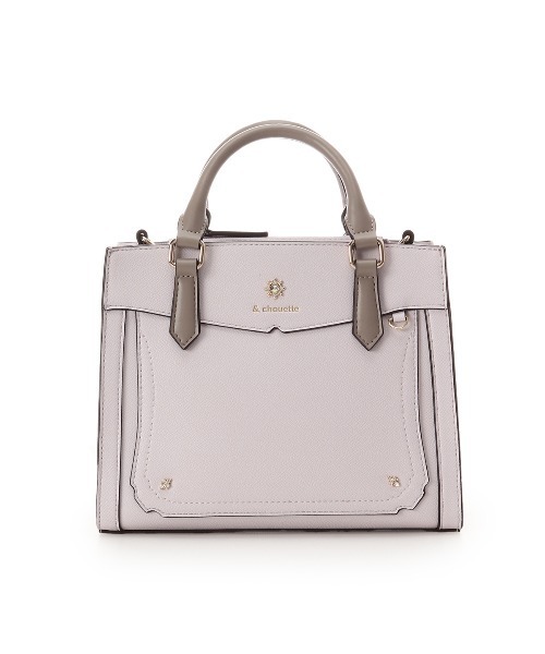 & chouette(アンドシュエット)の「≪推し事バッグ≫クリアポケット付きビジューぬいぐるみバッグ(ハンドバッグ・レディース・ブラック/ピンク/オフホワイト/ダルブルー系/ラベンダー・FREE)」の4枚目の写真