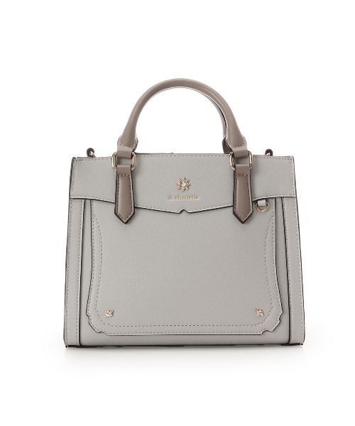 & chouette(アンドシュエット)の「≪推し事バッグ≫クリアポケット付きビジューぬいぐるみバッグ(ハンドバッグ・レディース・ブラック/ピンク/オフホワイト/ダルブルー系/ラベンダー・FREE)」の3枚目の写真