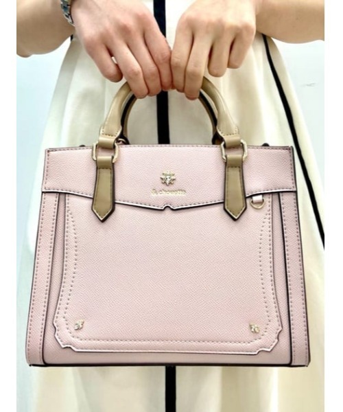 & chouette(アンドシュエット)の「≪推し事バッグ≫クリアポケット付きビジューぬいぐるみバッグ(ハンドバッグ・レディース・ブラック/ピンク/オフホワイト/ダルブルー系/ラベンダー・FREE)」の5枚目の写真