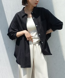 evernavy（エバーネイビー）の「リネンブレンドオーバーサイズシャツ（シャツ/ブラウス）」