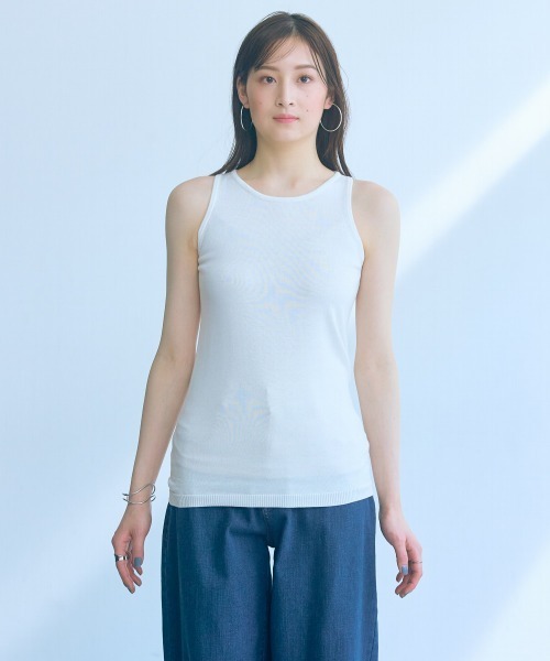 slattgir(スラットジール)の「高身長 ニットアンサンブル(トールサイズ)Essenave(タンクトップ・レディース・ベージュ系/ブラック系・TLL/TM/T3L/TL/T5L/T4L)」の17枚目の写真