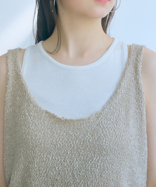 slattgir(スラットジール)の「高身長 ニットアンサンブル(トールサイズ)Essenave(タンクトップ・レディース・ベージュ系/ブラック系・TLL/TM/T3L/TL/T5L/T4L)」の20枚目の写真