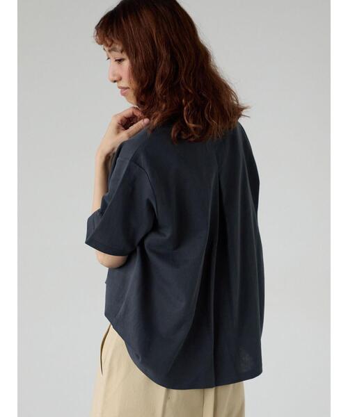 Lugnoncure（ルノンキュール）の「プレーティングバックシャンTシャツ（Tシャツ/カットソー・レディース・チャコールグレー/グリーン/オフホワイト/ブラック/ベージュ・F）」の20枚目の写真