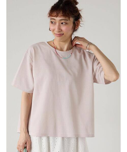 Lugnoncure（ルノンキュール）の「プレーティングバックシャンTシャツ（Tシャツ/カットソー・レディース・チャコールグレー/グリーン/オフホワイト/ブラック/ベージュ・F）」の17枚目の写真