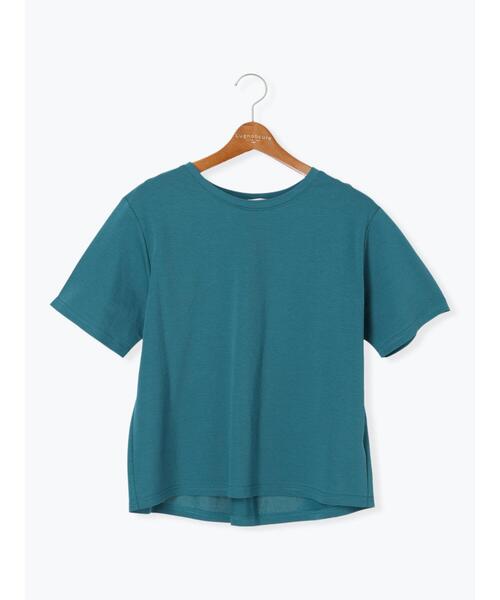 Lugnoncure（ルノンキュール）の「プレーティングバックシャンTシャツ（Tシャツ/カットソー・レディース・チャコールグレー/グリーン/オフホワイト/ブラック/ベージュ・F）」の13枚目の写真