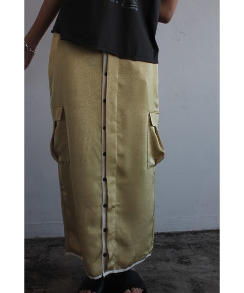AGAWD / アガウド 】Satin Cargo Skirt / サテンカーゴスカート