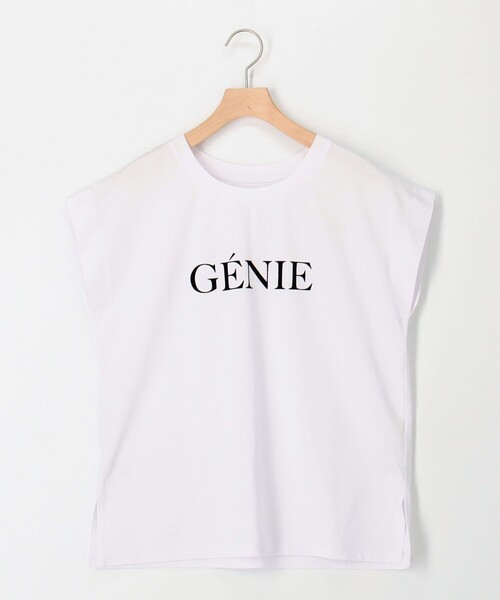 MICO COULIER（ミコクリエ）の「《接触冷感》《吸水速乾》DRY COTTONフロッキープリントノースリーブTシャツ（Tシャツ/カットソー・レディース・オフホワイト/チャコールグレー/グレイッシュベージュ・38）」の21枚目の写真