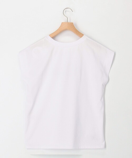 MICO COULIER（ミコクリエ）の「《接触冷感》《吸水速乾》DRY COTTONフロッキープリントノースリーブTシャツ（Tシャツ/カットソー・レディース・オフホワイト/チャコールグレー/グレイッシュベージュ・38）」の22枚目の写真