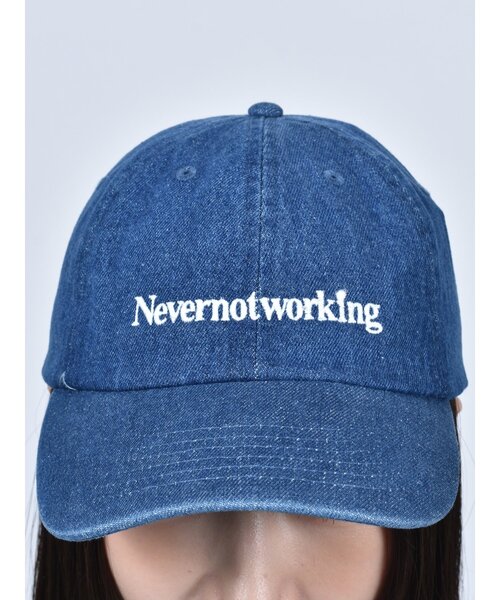 Import & Select(インポートアンドセレクト)の「【Nevernotworking】ロゴデニムキャップ(キャップ・メンズ・ダークインディゴブルー・フリー)」の4枚目の写真