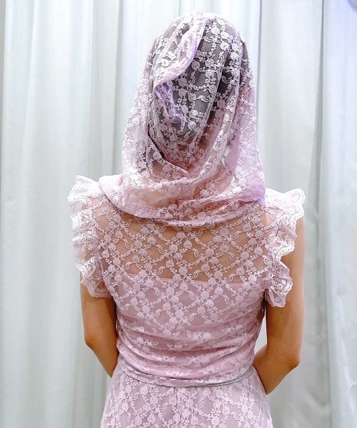 lilLilly（リルリリー）の「カットアウトレースフレアパンツ（その他パンツ・レディース・ブラック/パープル/ホワイト・FREE）」の13枚目の写真