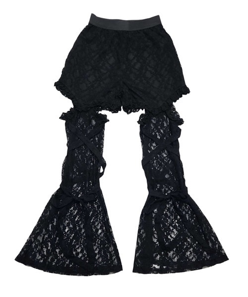 lilLilly（リルリリー）の「カットアウトレースフレアパンツ（その他パンツ・レディース・ブラック/パープル/ホワイト・FREE）」の17枚目の写真