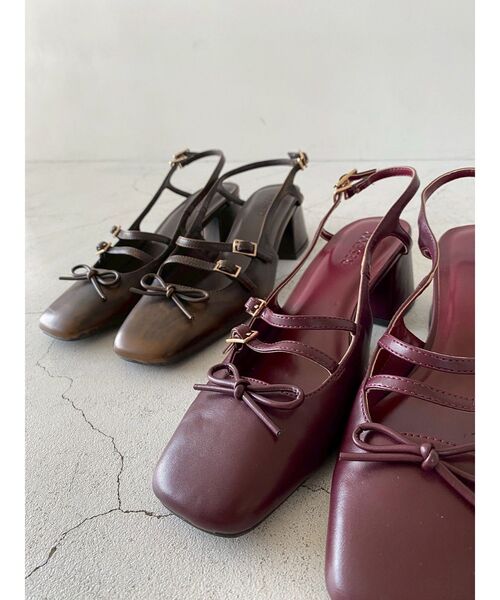 RESEXXY（リゼクシー）の「スクエアトゥメリージェーン（パンプス・レディース・レッド/ブラウン・SMALL/MEDIUM/LARGE）」の14枚目の写真