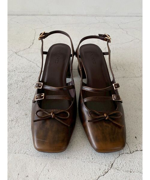 RESEXXY（リゼクシー）の「スクエアトゥメリージェーン（パンプス・レディース・レッド/ブラウン・SMALL/MEDIUM/LARGE）」の16枚目の写真